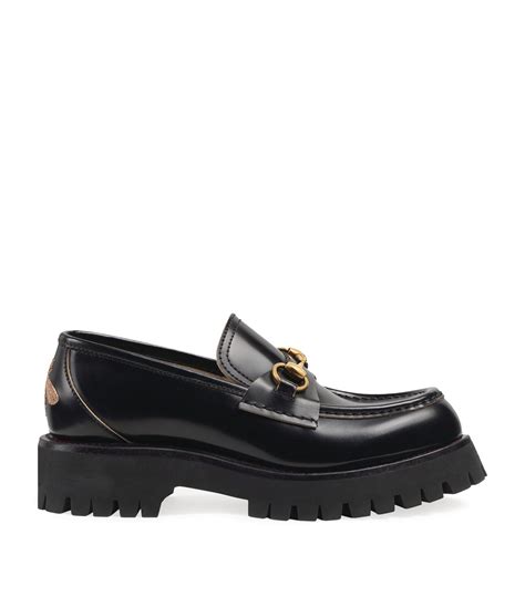 gucci horsebit lug sole loafers